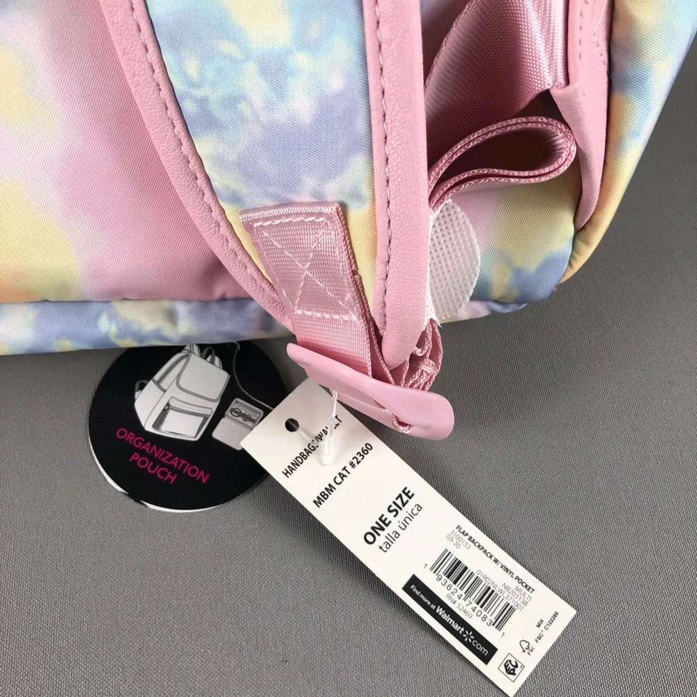 No Boundaries Tie-Dye Backpack with Holographic Pouch